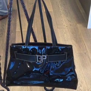 Donald J Pliner patent leather tote